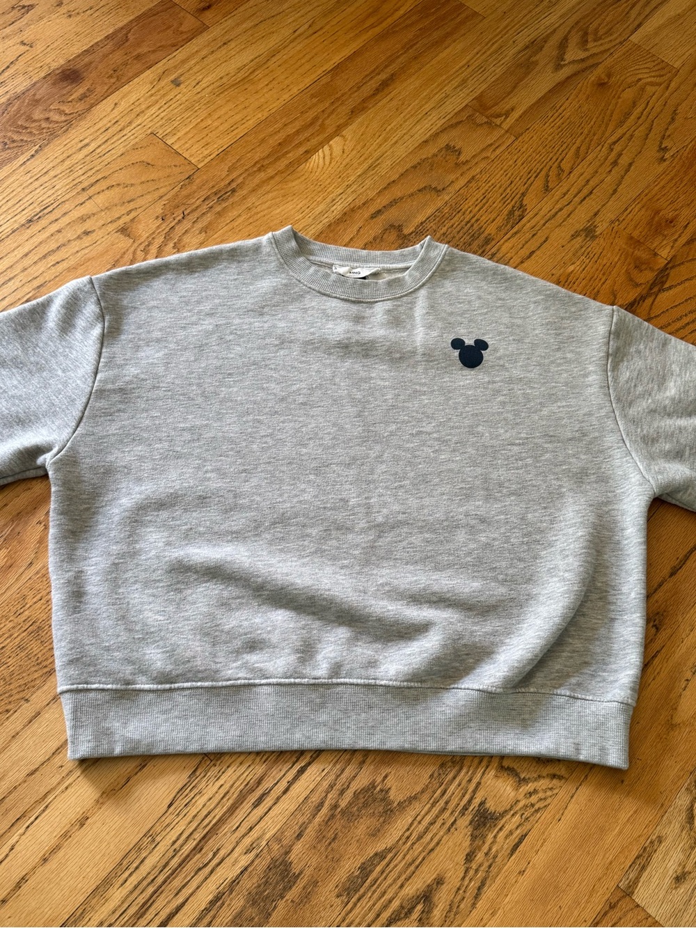 Disney - Light Gray Crewneck Sweatshirt with Mickey Head - Picture 4 of 6